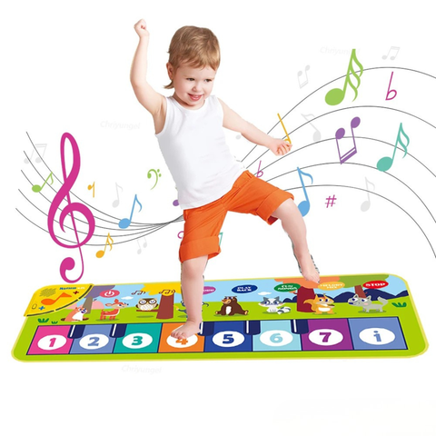 Tapete Piano Musical Infantil de Chão – Teclado para Dança e Brincadeiras