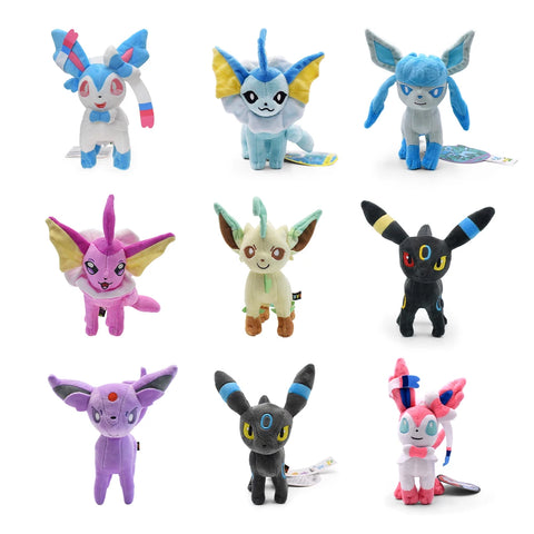 Pelúcias Pokemon Eevee e Evoluções