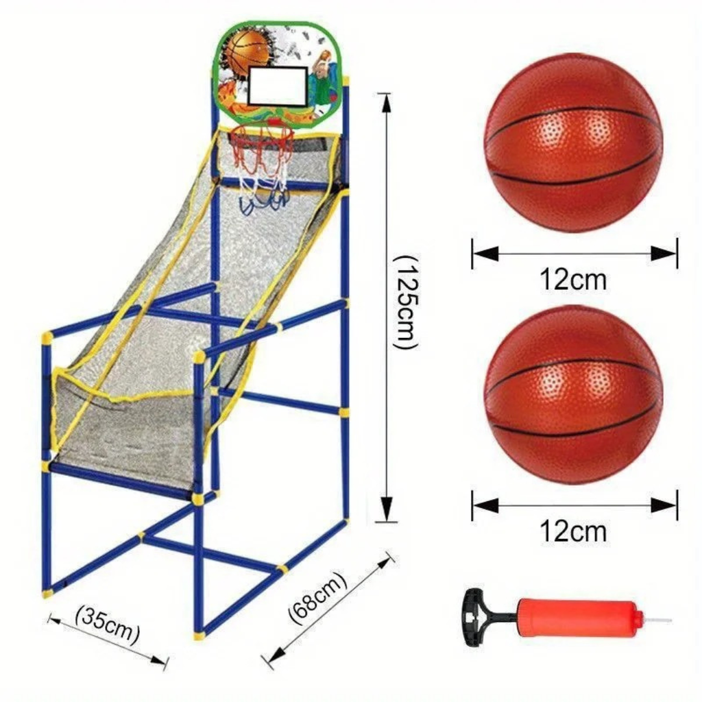 Basquete Arcade Infantil com Tabela e Bolas