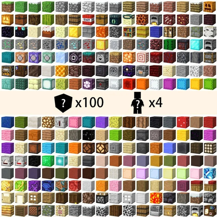 Kit 100 Blocos Magnéticos Minecraft