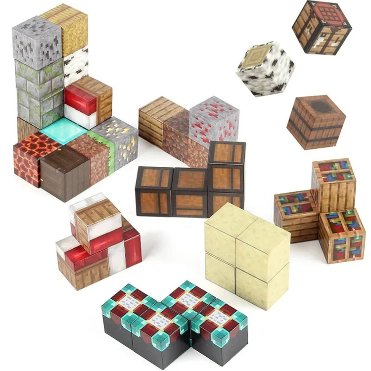 Kit 100 Blocos Magnéticos Minecraft