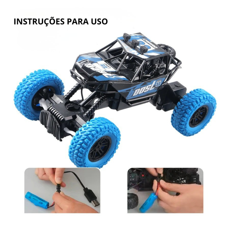 Carro Monstro 4x4 LED Controle Remoto