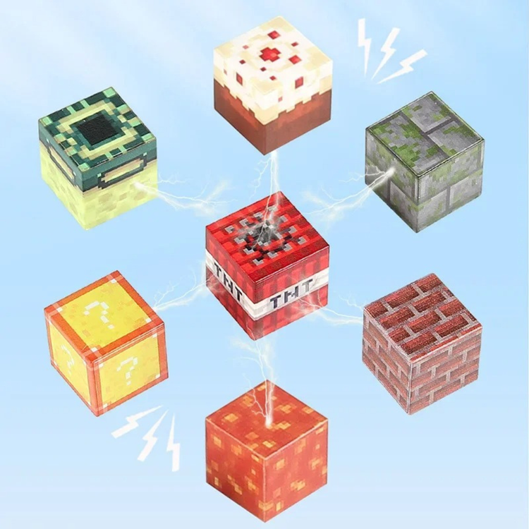 Kit 100 Blocos Magnéticos Minecraft