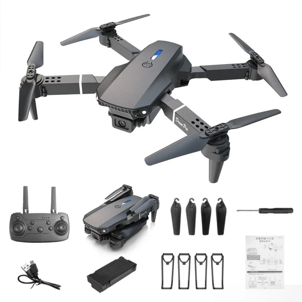 Drone E88 Pro 4K com Controle e App Wi-Fi