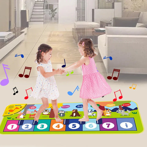 Tapete Piano Musical Infantil de Chão – Teclado para Dança e Brincadeiras